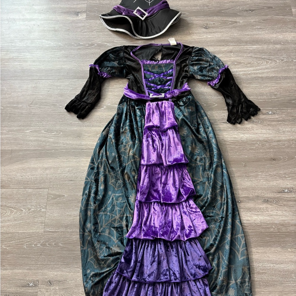Enchanting Purple and Black Kids Witch Costume